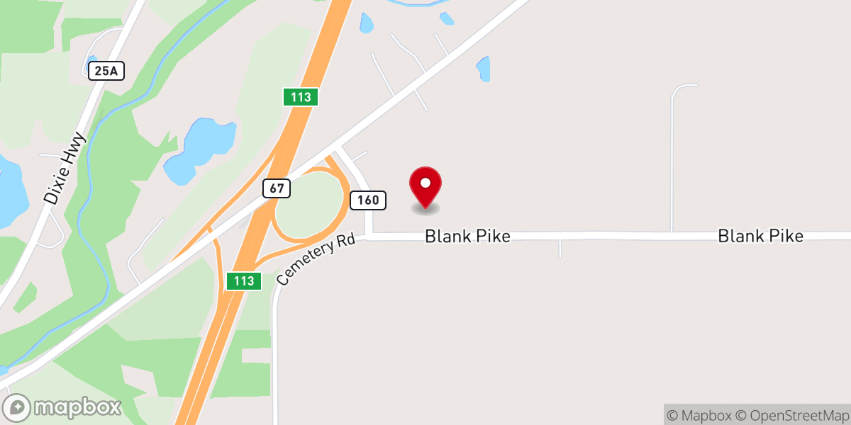 Map showing location of Church of Christ-Auglaize County