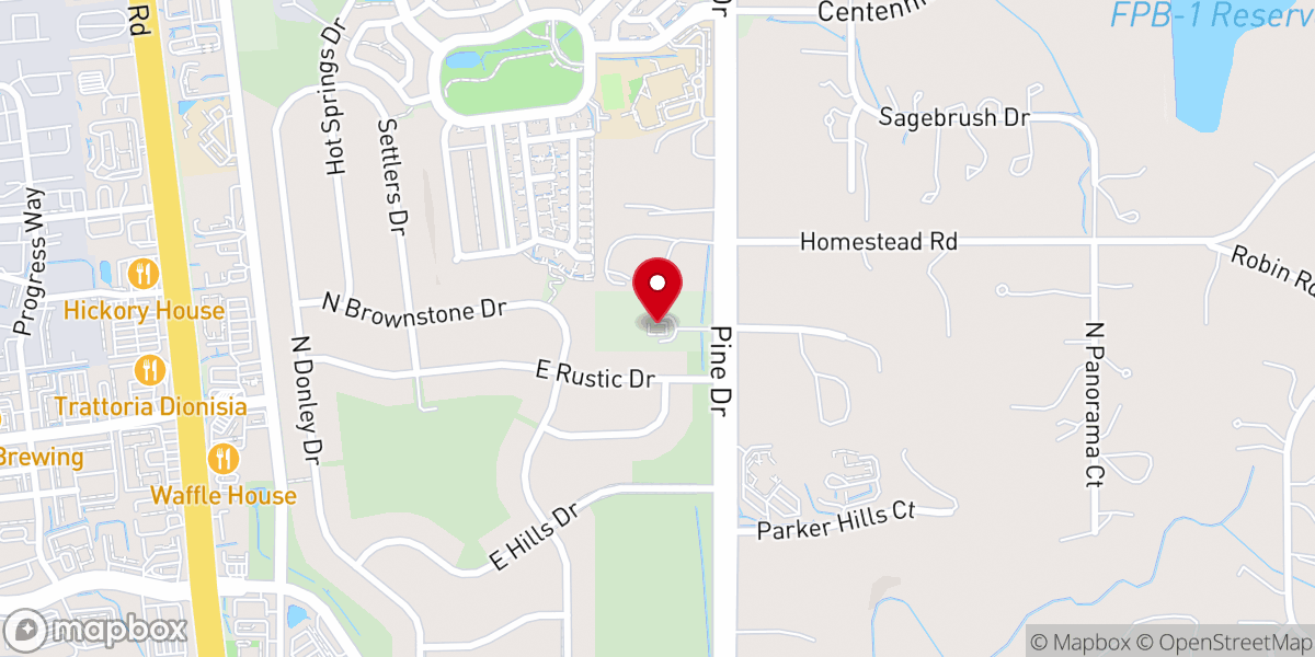 Map showing location of Church of Christ-Parker