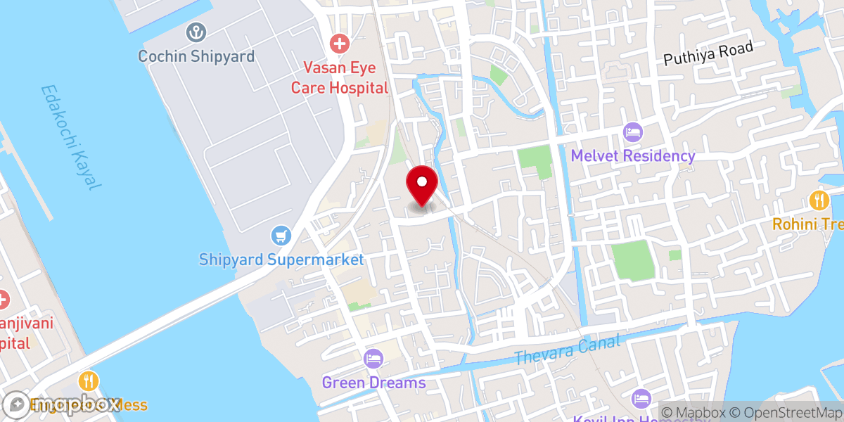 Map showing location of St. Thomas Orthodox Church Perumanoor