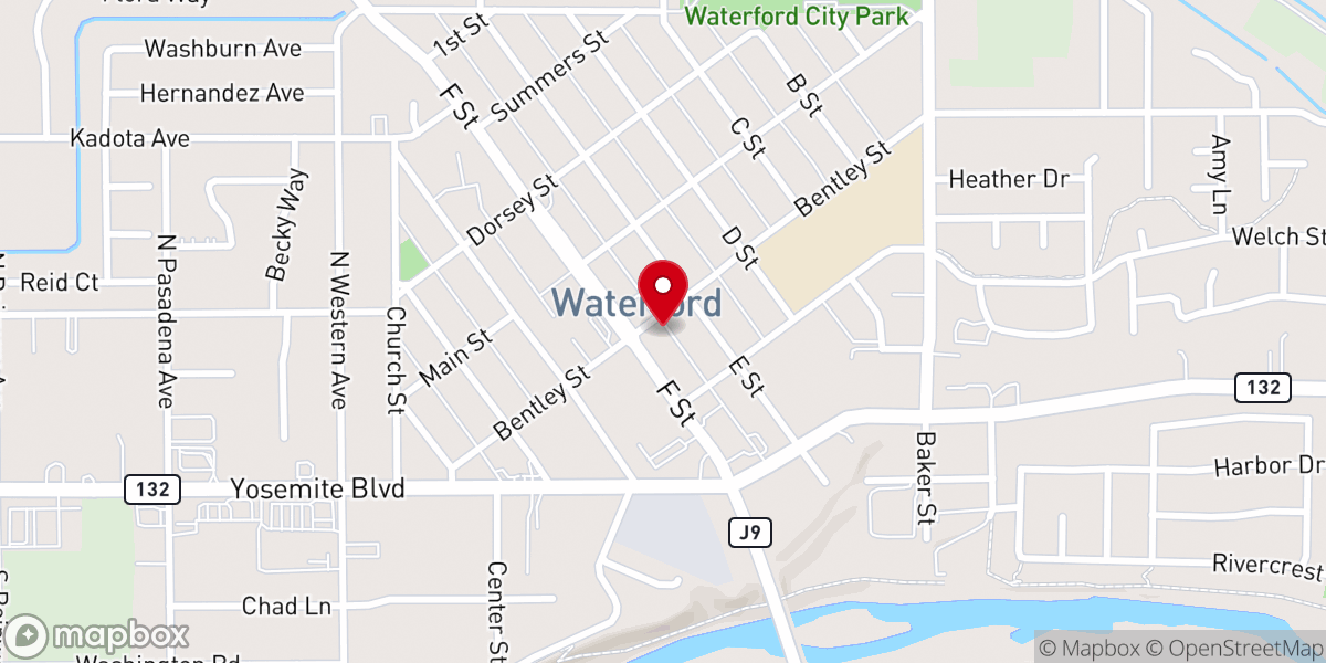 Map showing location of Iglesia Pentecostal De Waterford