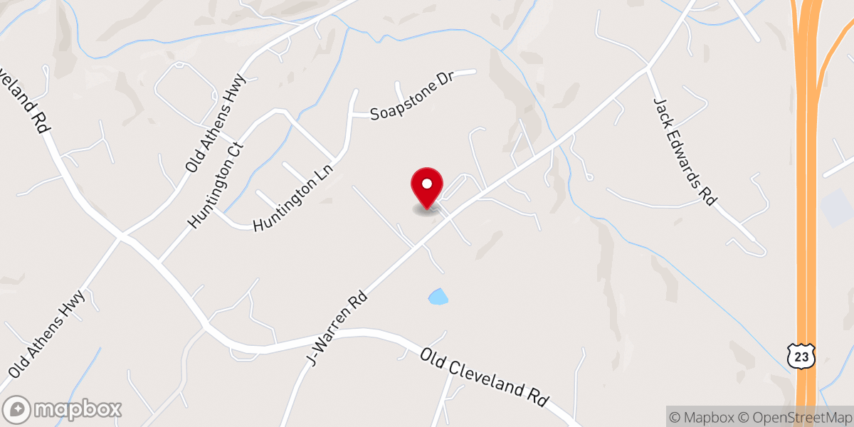 Map showing location of Good News Baptist Church
