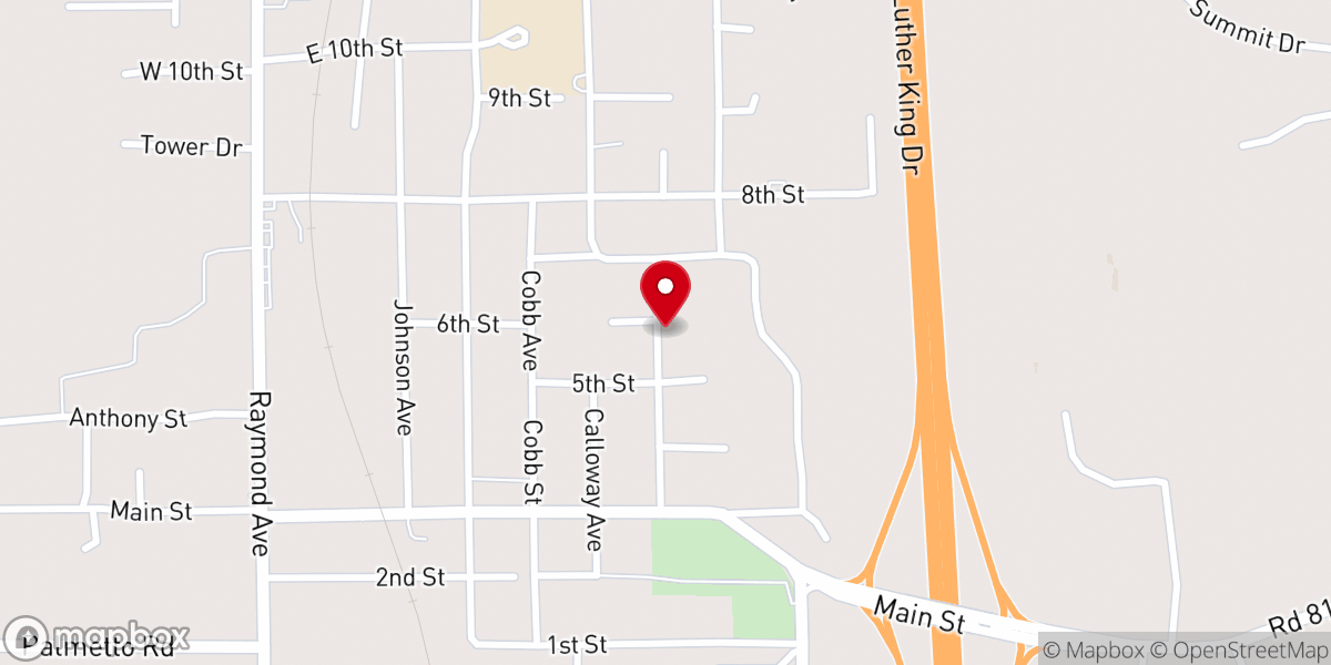 Map showing location of Chandler Temple CME Church