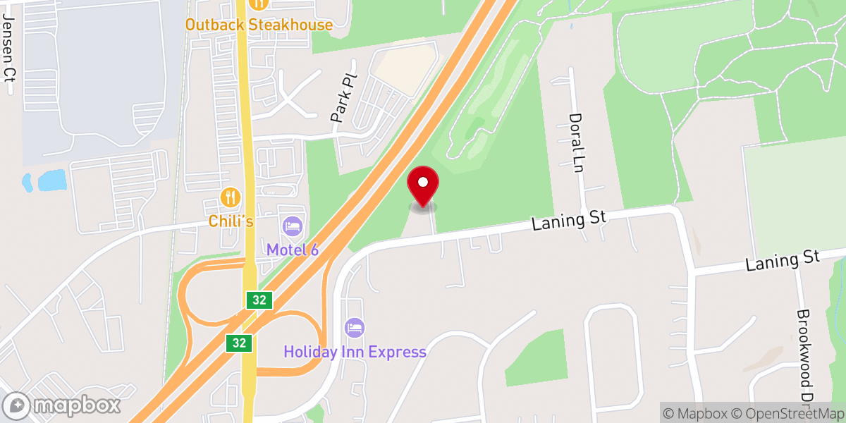 Map showing location of Faith Baptist Church
