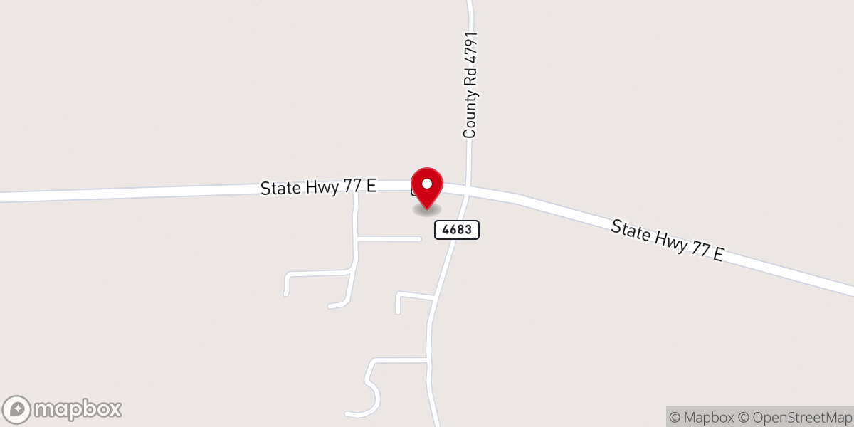 Map showing location of Beulah Land Baptist Church