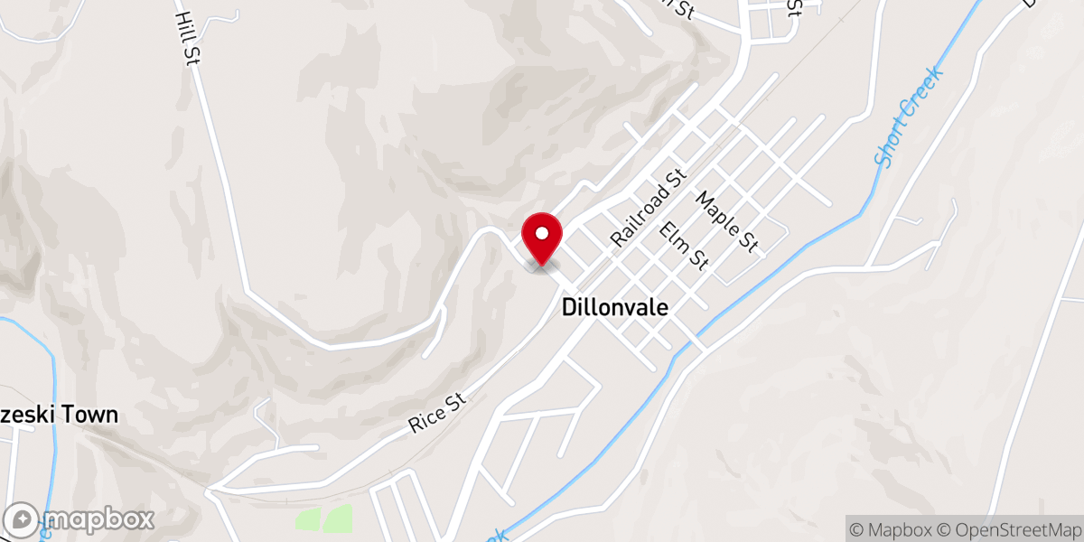 Map showing location of Dillonvale United Methodist Church
