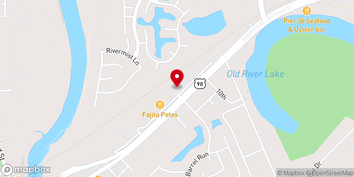 Map showing location of Ascension Anglican Church of Houston