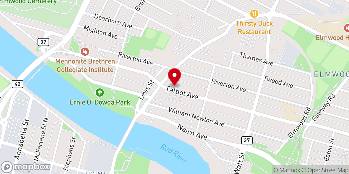 Map showing location of Riverwood Church Community - Firehall