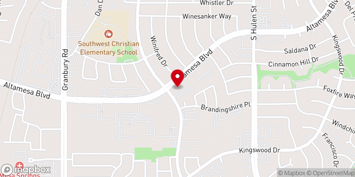 Map showing location of Westminster Presbyterian Church