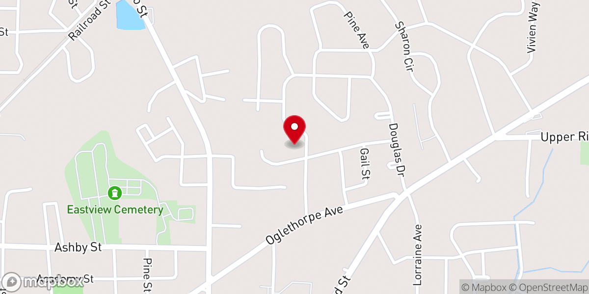 Map showing location of Southwest Georgia Associational Church