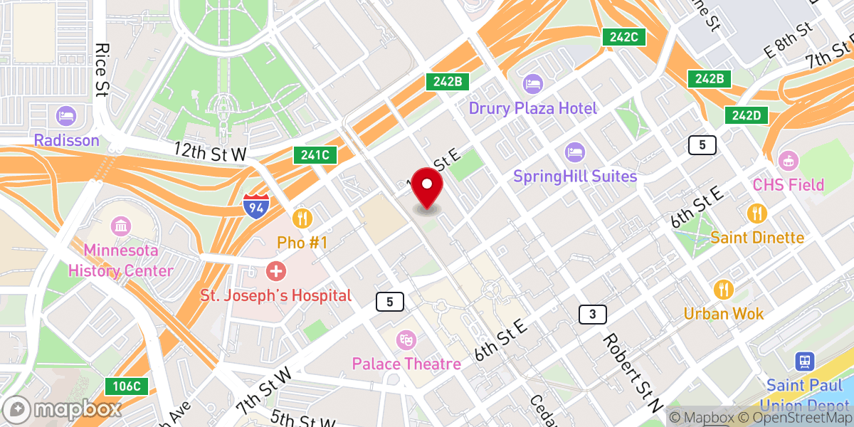 Map showing location of Central Presbyterian Church