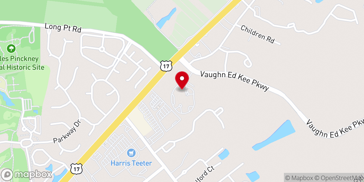 Map showing location of Christ Episcopal Church, Mount Pleasant, SC