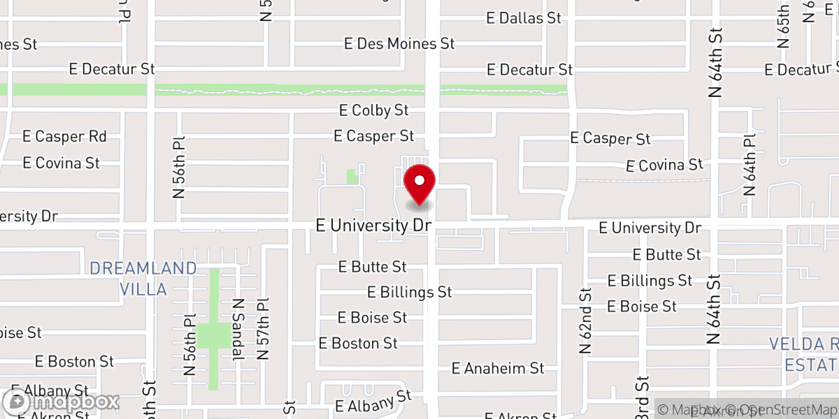 Map showing location of Victory Lutheran Church