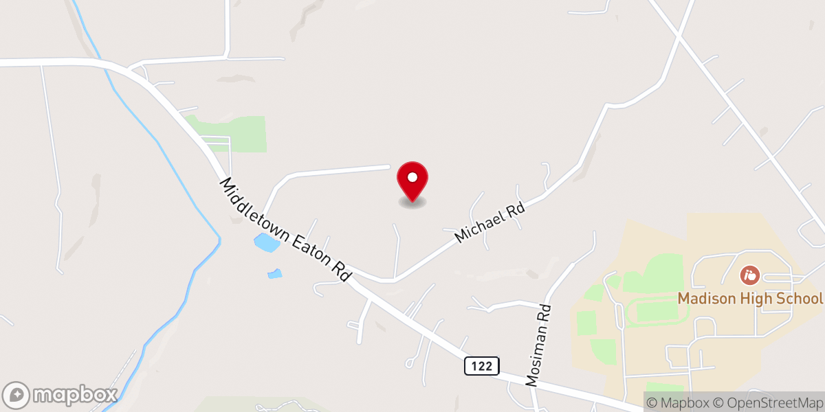 Map showing location of Calvary Tabernacle