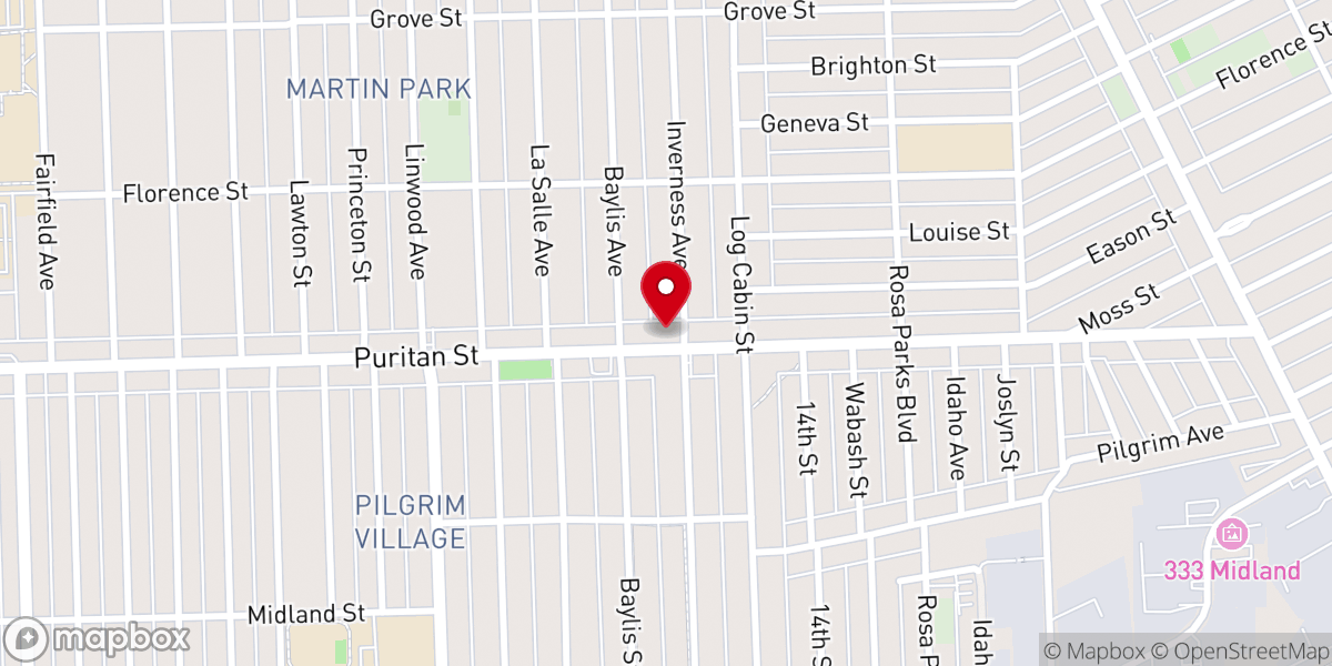Map showing location of Sweet Home Missionary Baptist Church