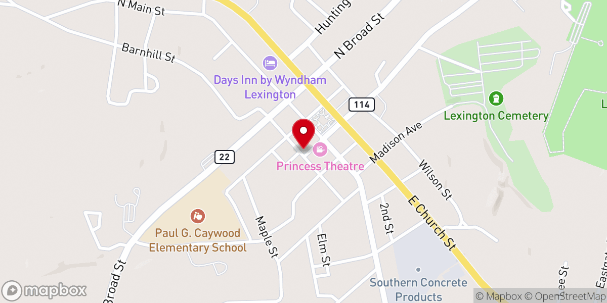 Map showing location of Iglesia Adventista del Septimo Dia Lexington, TN