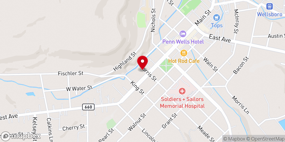 Map showing location of Diapers for Darlings