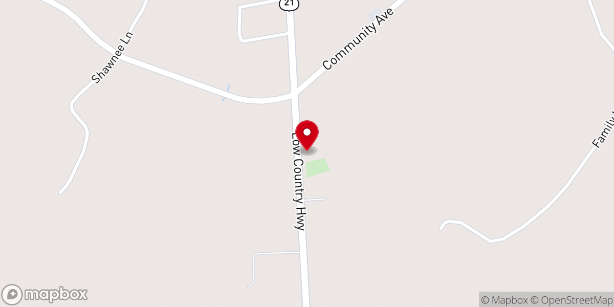 Map showing location of Tabernacle Church