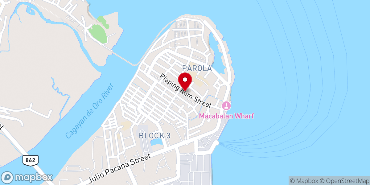 Map showing location of B.E.C Sr. Sto Niño Chapel