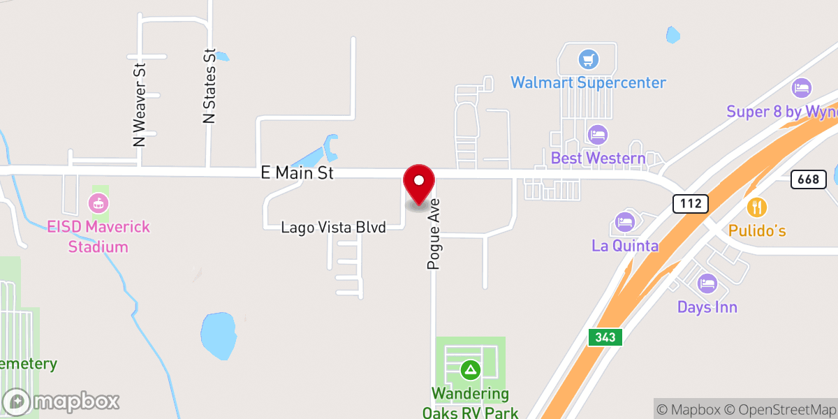 Map showing location of River of Life Church