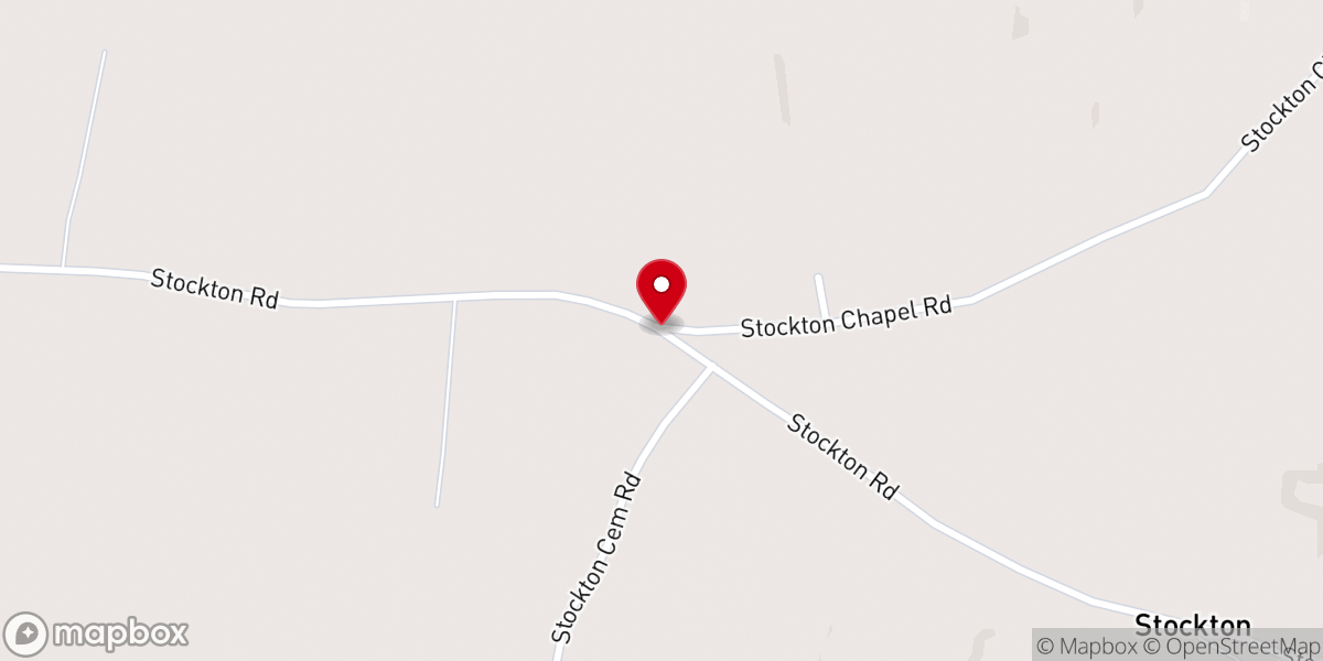 Map showing location of Stockton Chapel Freewill Baptist