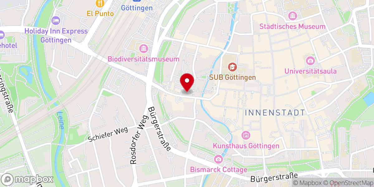 Map showing location of Kirchenkreisarchiv/Kirchenbuchamt Göttingen