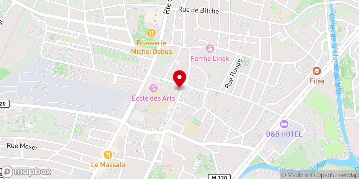 Map showing location of Église protestante de la rue Principale