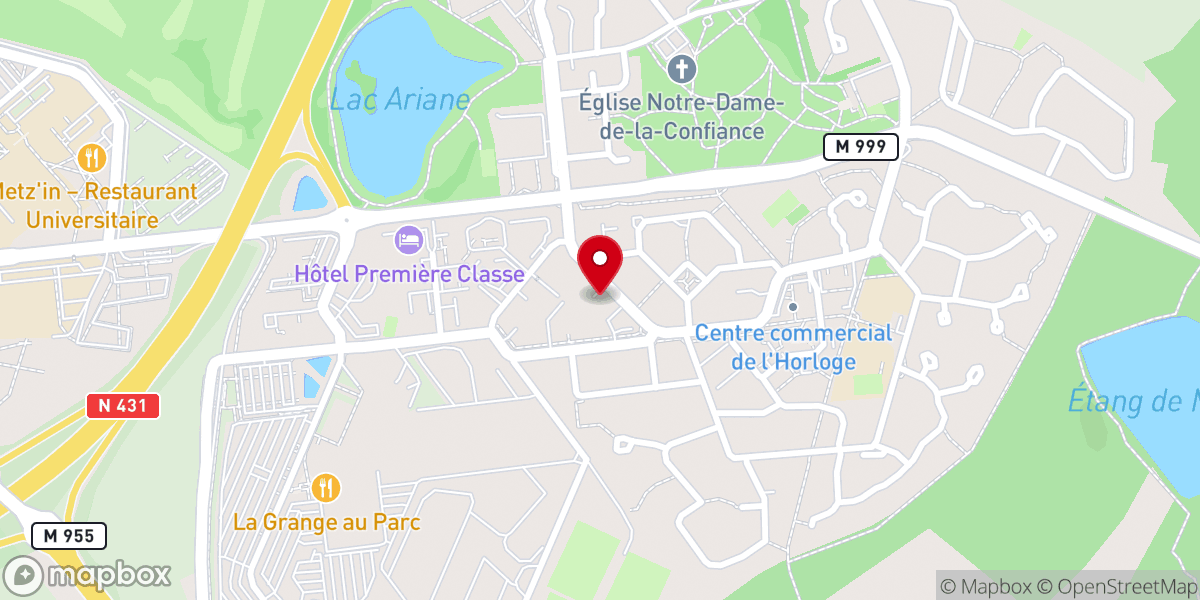 Map showing location of Église Évangélique Méthodiste