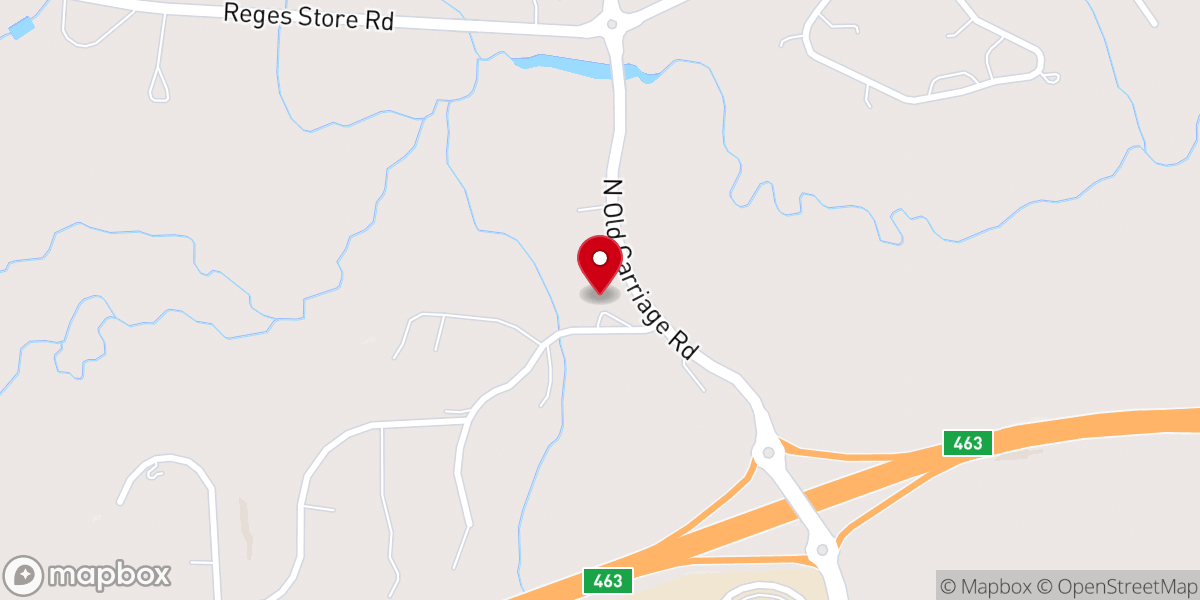 Map showing location of Old Carriage Rd Baptist Church