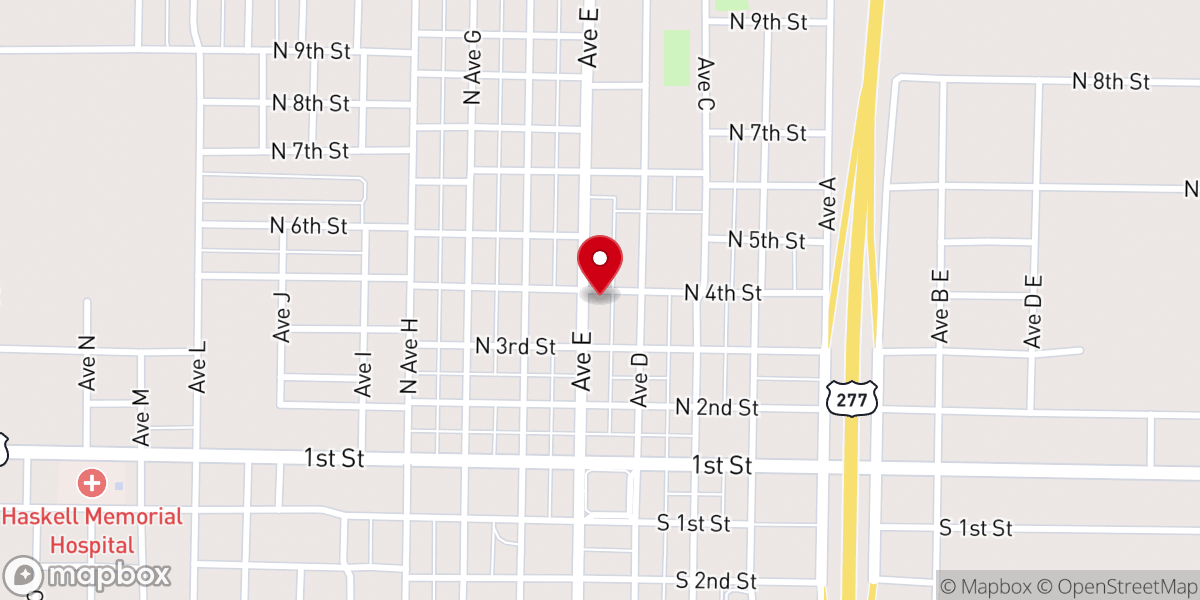 Map showing location of First Presbyterian Church