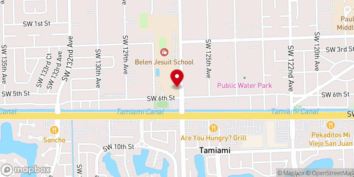 Map showing location of Our Lady of Belén Chapel