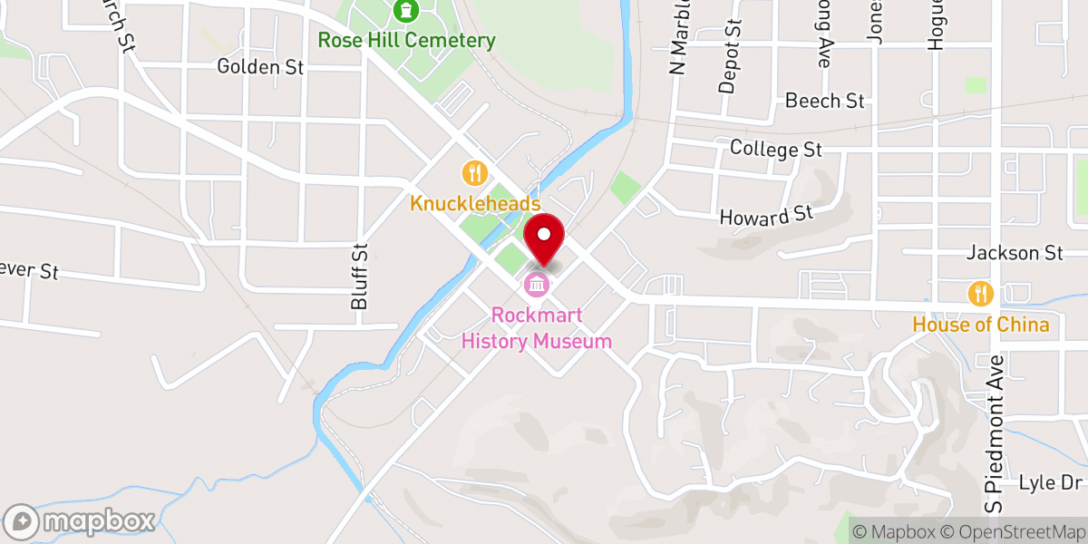 Map showing location of Now and Then of Rockmart, Inc