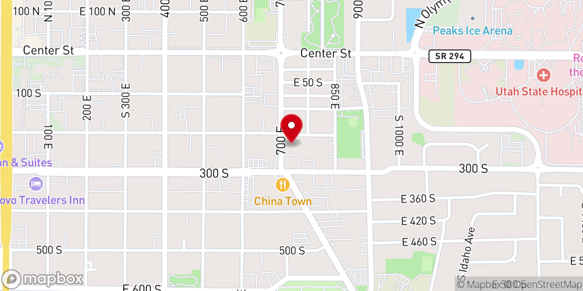 Map showing location of Provo Seventh-day Adventist Church