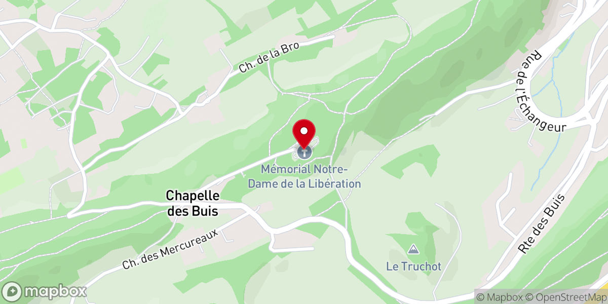 Map showing location of Monument aux Morts - Notre-Dame de la Libération de Besançon