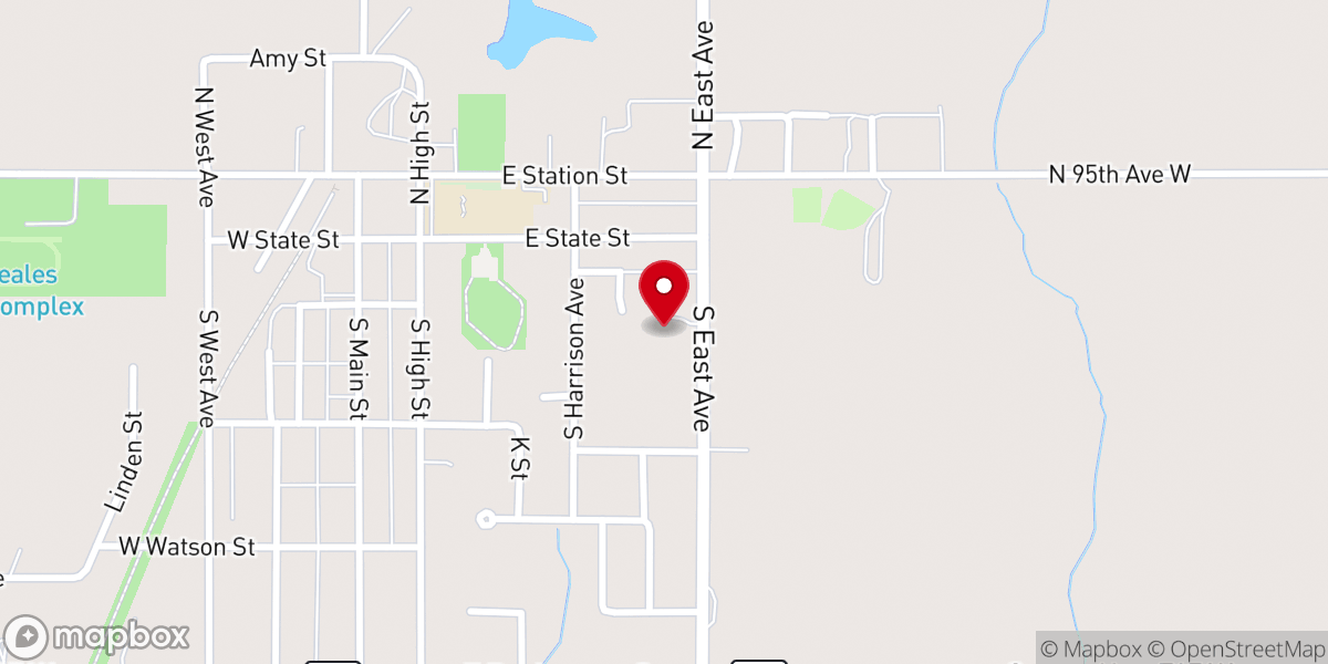 Map showing location of Evangelical Free Church