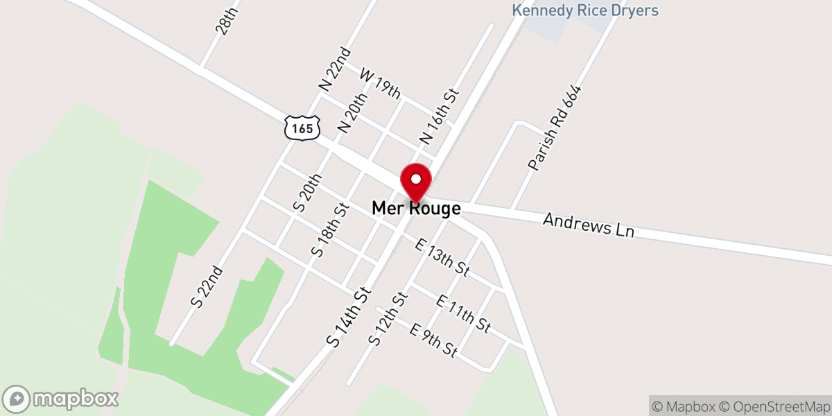Map showing location of Mer Rouge