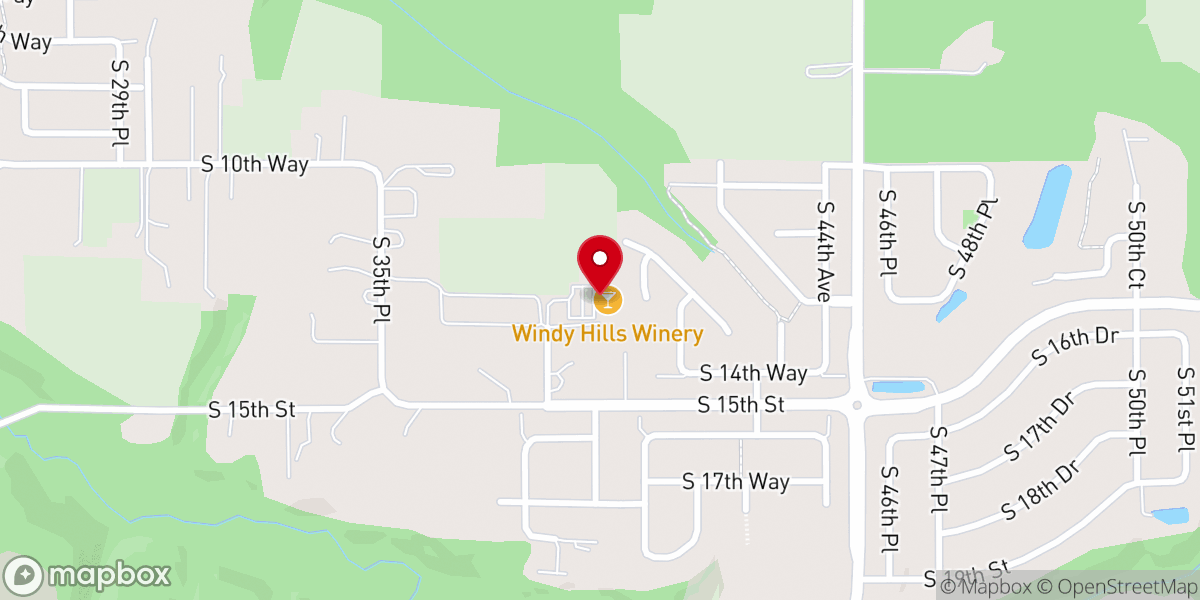 Map showing location of Windy Hills Winery
