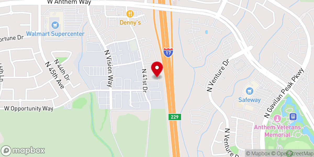 Map showing location of Crossroads Church