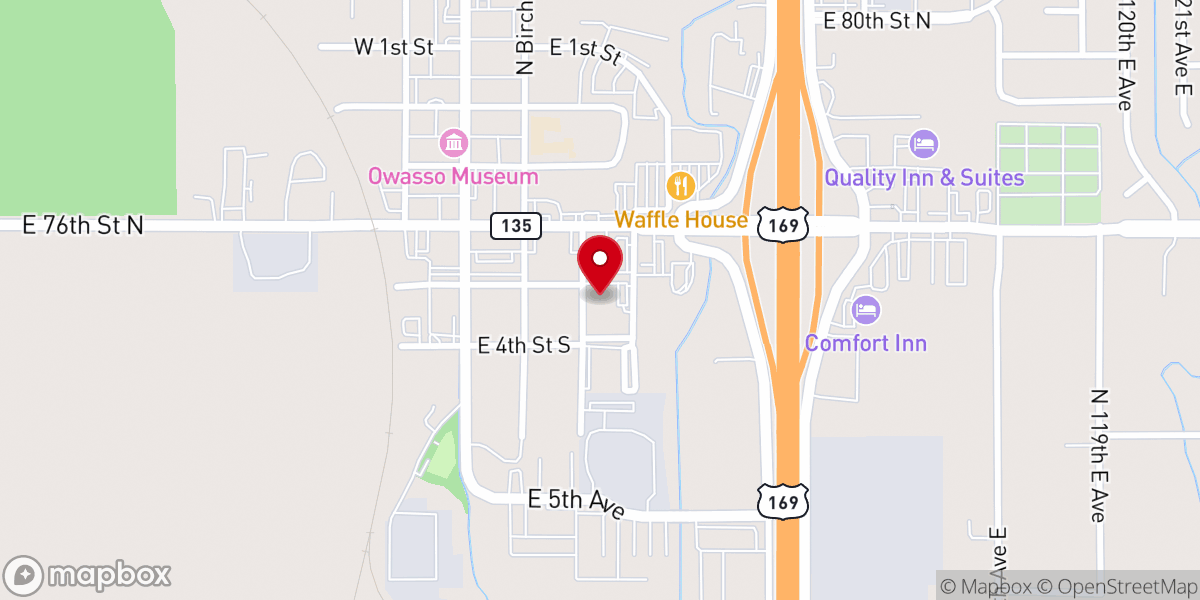 Map showing location of The Rock of Greater Tulsa