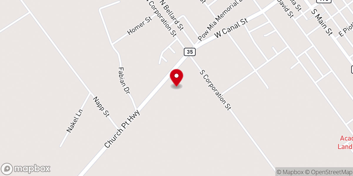 Map showing location of Church Point Wholesale