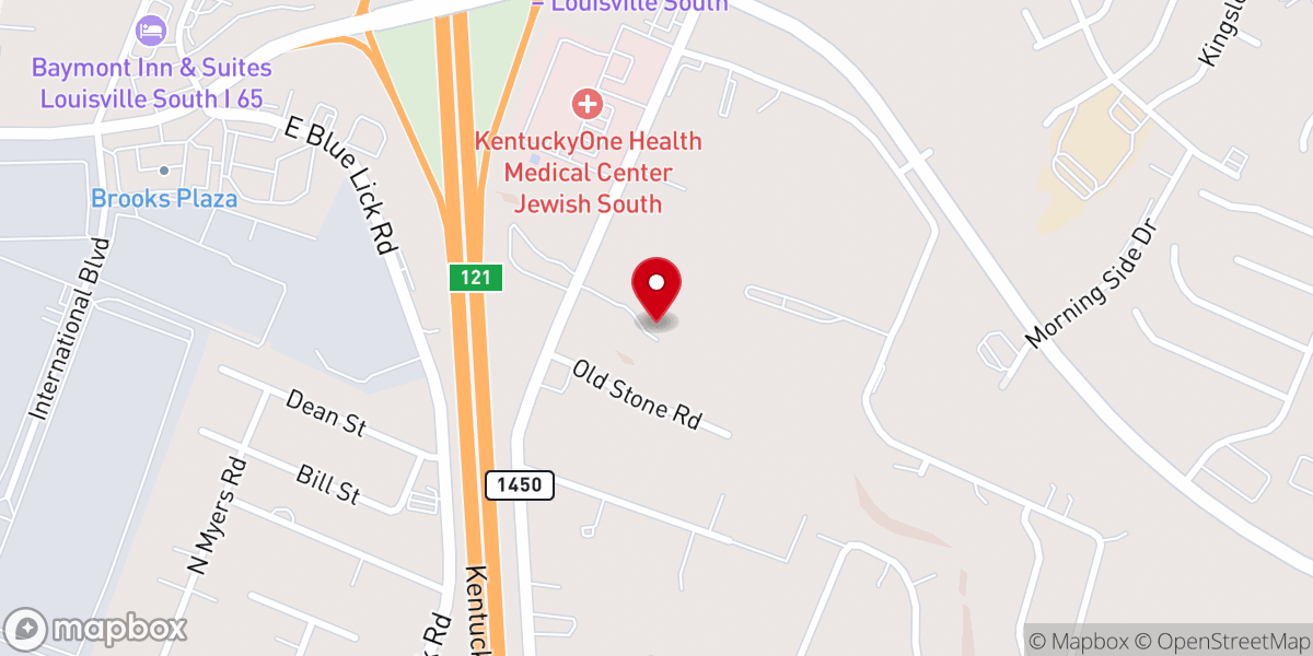 Map showing location of Brookside Methodist Church