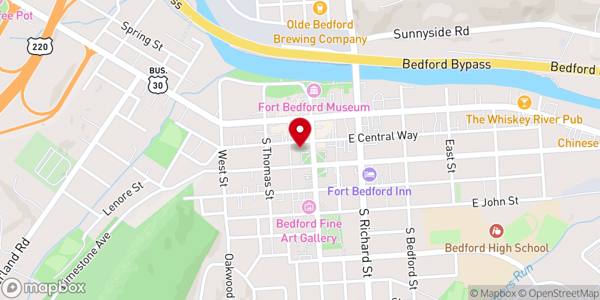 Map showing location of Lutheran Parish House