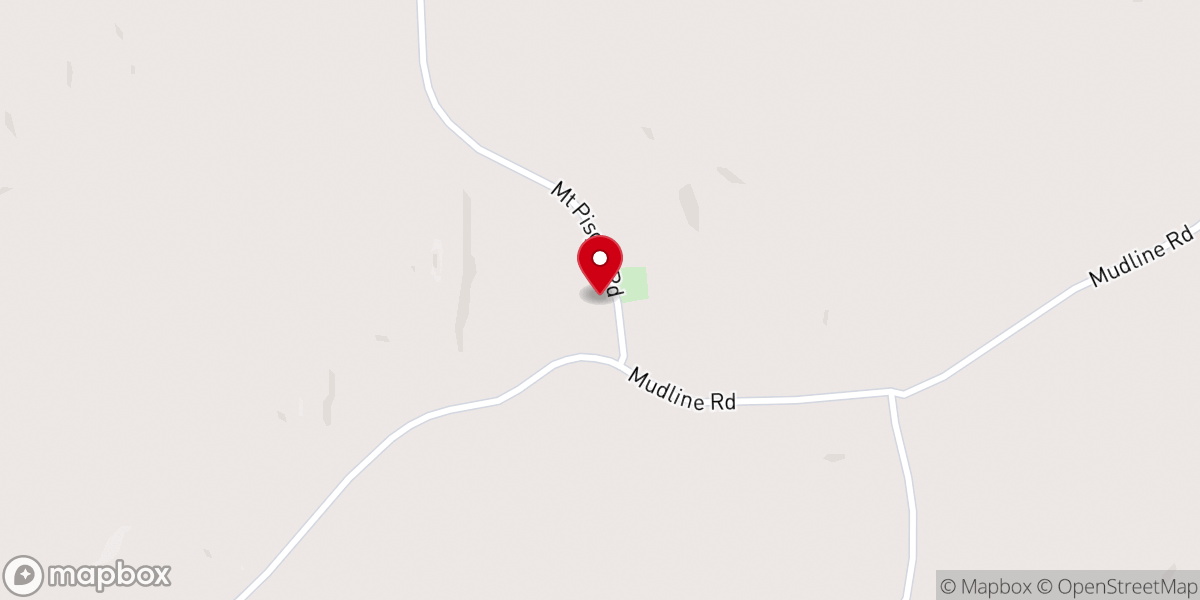 Map showing location of Mt Pisgah Baptist Church