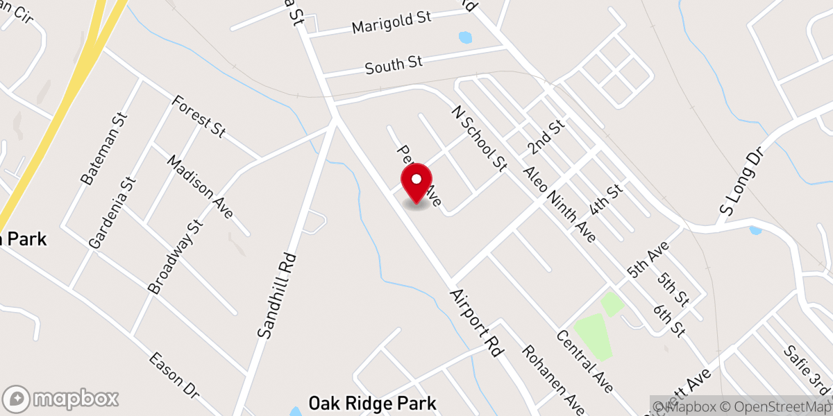 Map showing location of Pine Grove Baptist Church