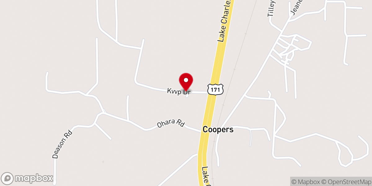 Map showing location of Leesville Korean Global Methodist Church