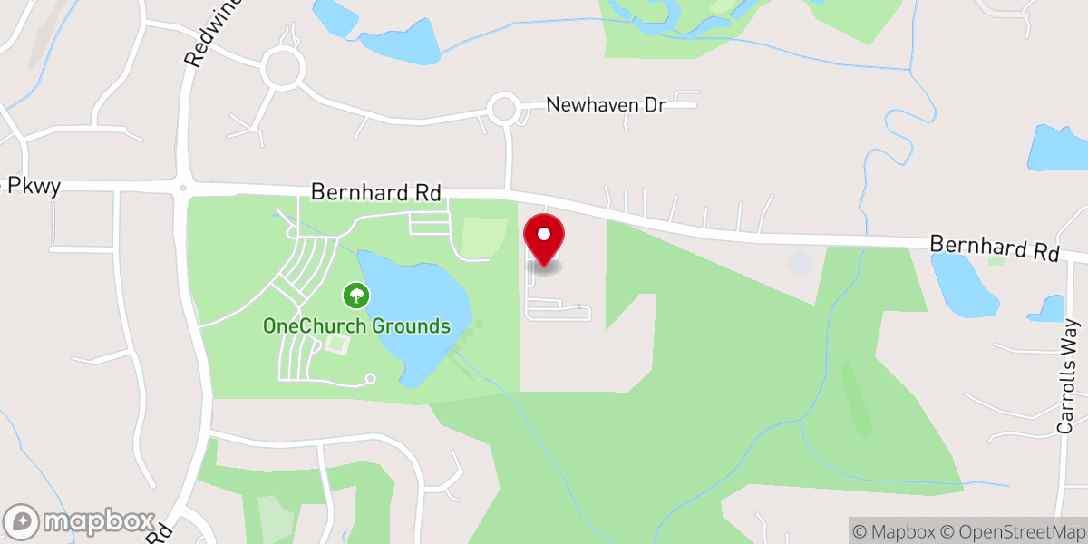 Map showing location of New Providence Church