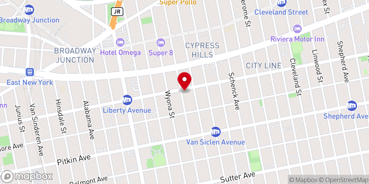Map showing location of Love Fellowship Tabernacle