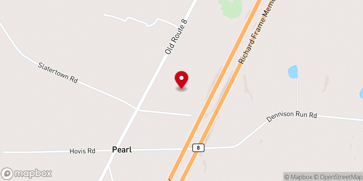 Map showing location of Hickory Grove Church of God