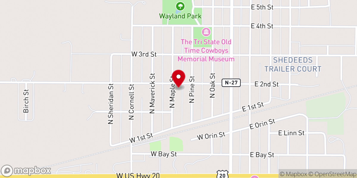 Map showing location of Church of God