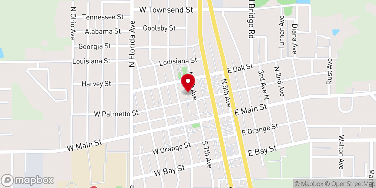 Map showing location of First Methodist Church