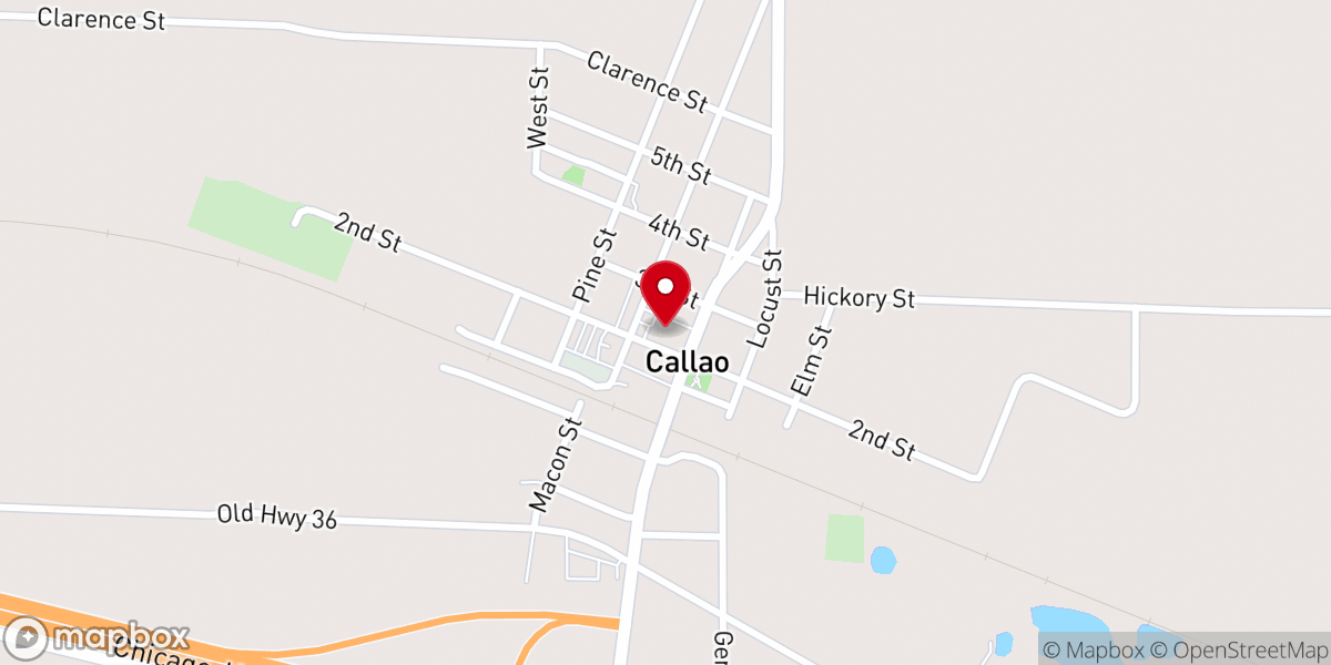 Map showing location of Christian Church Parsonage